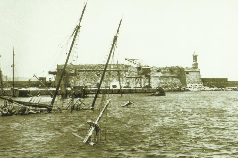 WW2 Heraklion Kastell Hafen