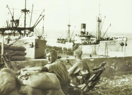 WW2 Suda Bucht einschiffen Kriegsgefangene