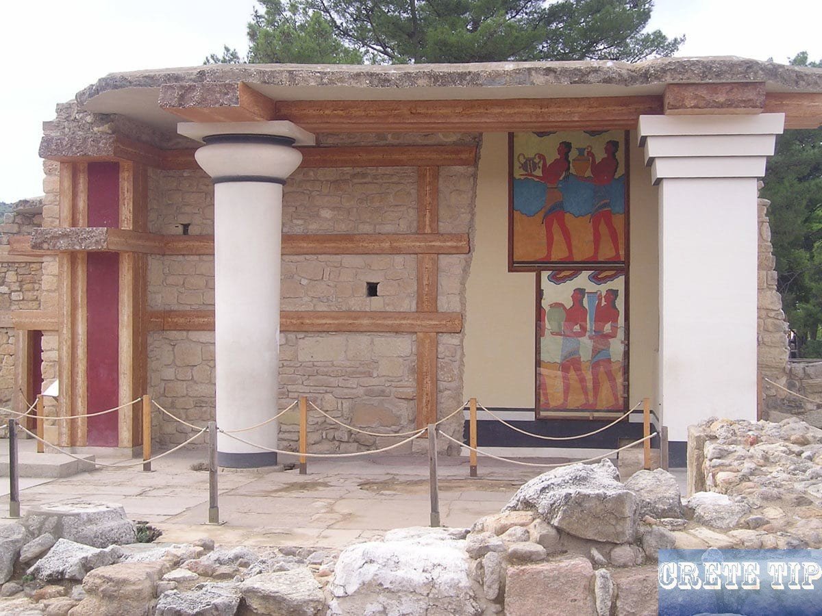 Restorations in the Palace of Knossos.