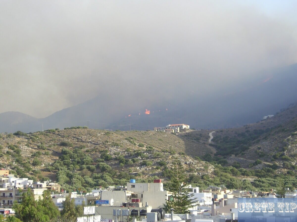 Fires near Elounda