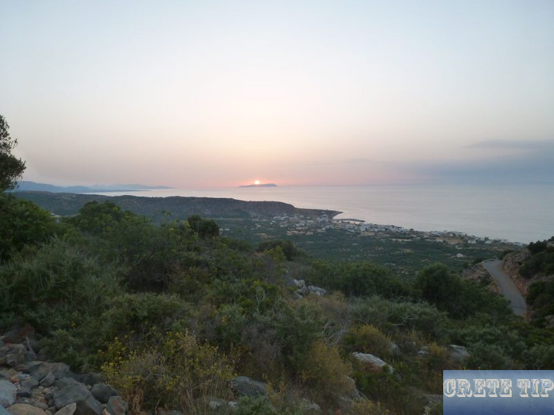 View of Milatos at sunset.