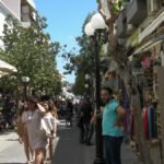 Pedestrian shopping street in Agios Nikolaos