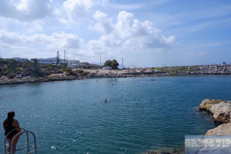 Sissi, a lovely Village by the Sea on Crete 6 Bathing beach opposite the harbour