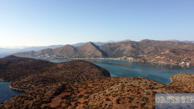 Elounda in the drone view