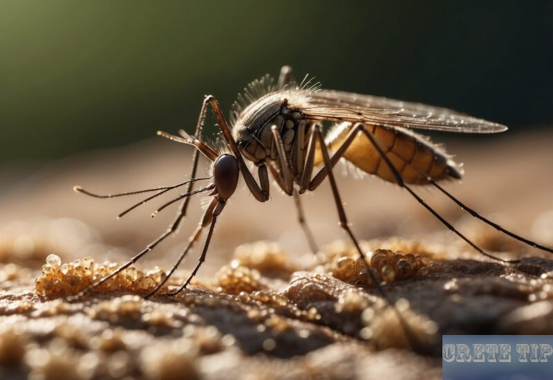 Mosquito sucks blood