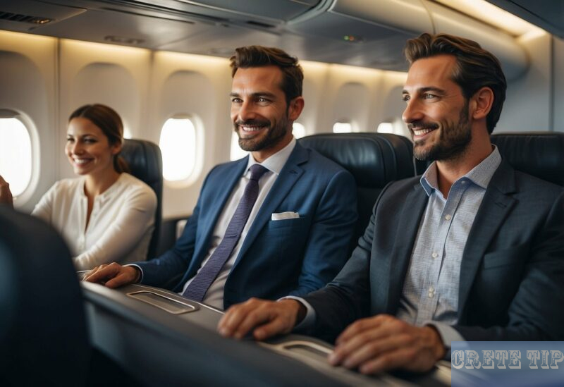 Inside a passenger plane.