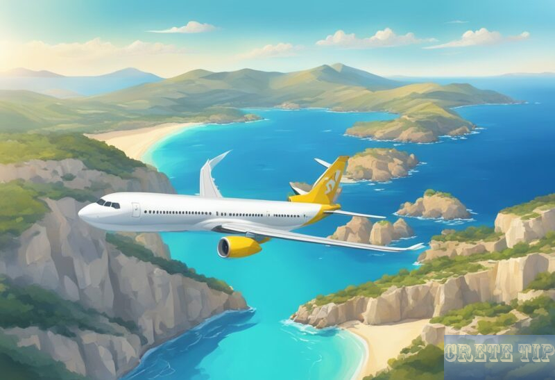 Flight over Greek islands