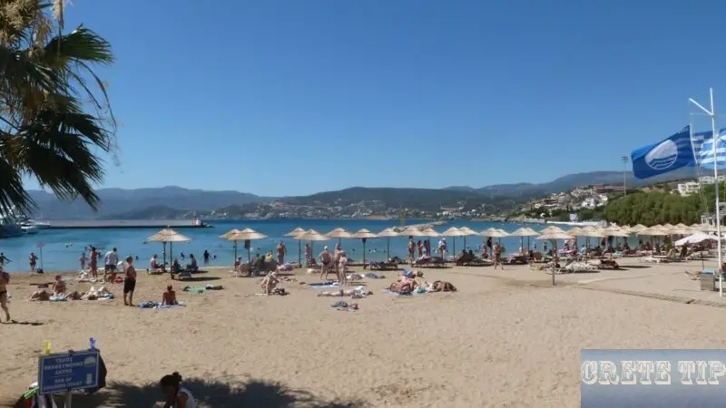 Beach with Blue Flag