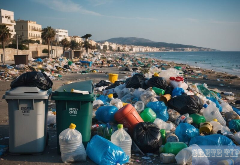 Waste at the beach