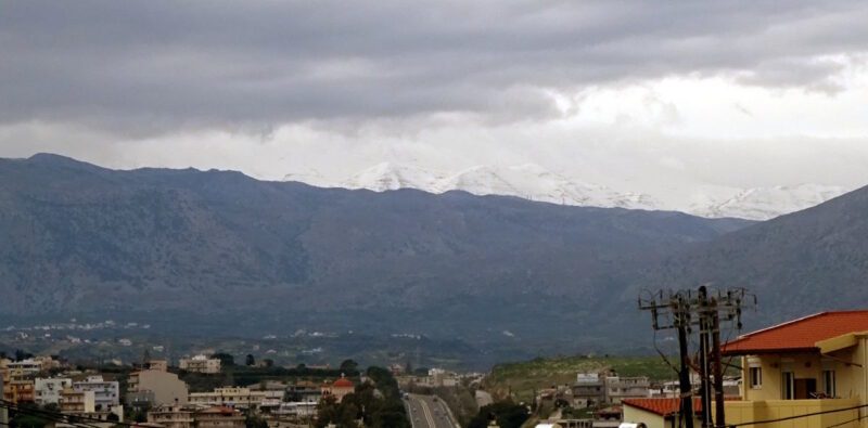 snow-covered peaks of Psiloritis