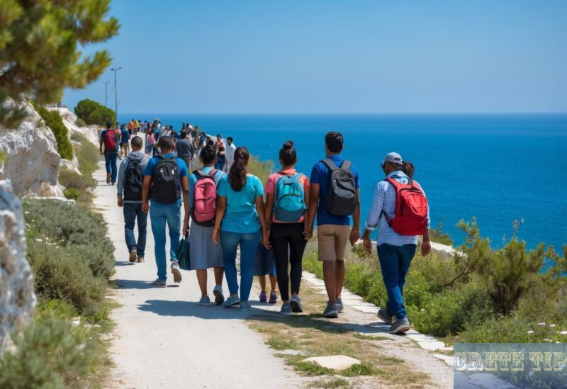 walking migrants group