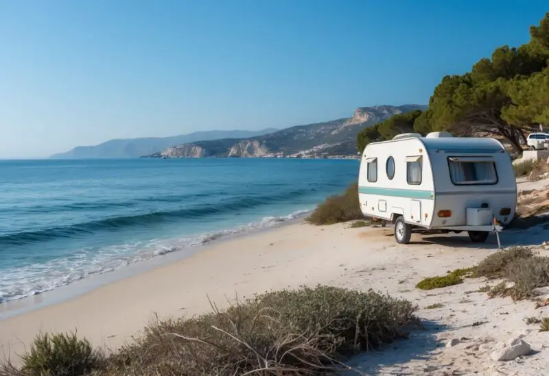 Camper at the beach