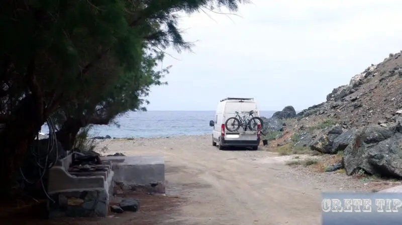 Camper by the sea