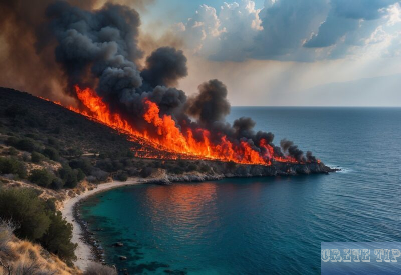 fire reaches sea