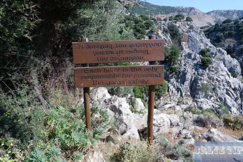 Warning at the Roza Gorge