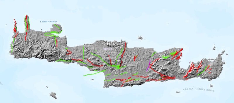 892 earthquake faults identified in Greece 4 kreta verwerfungen